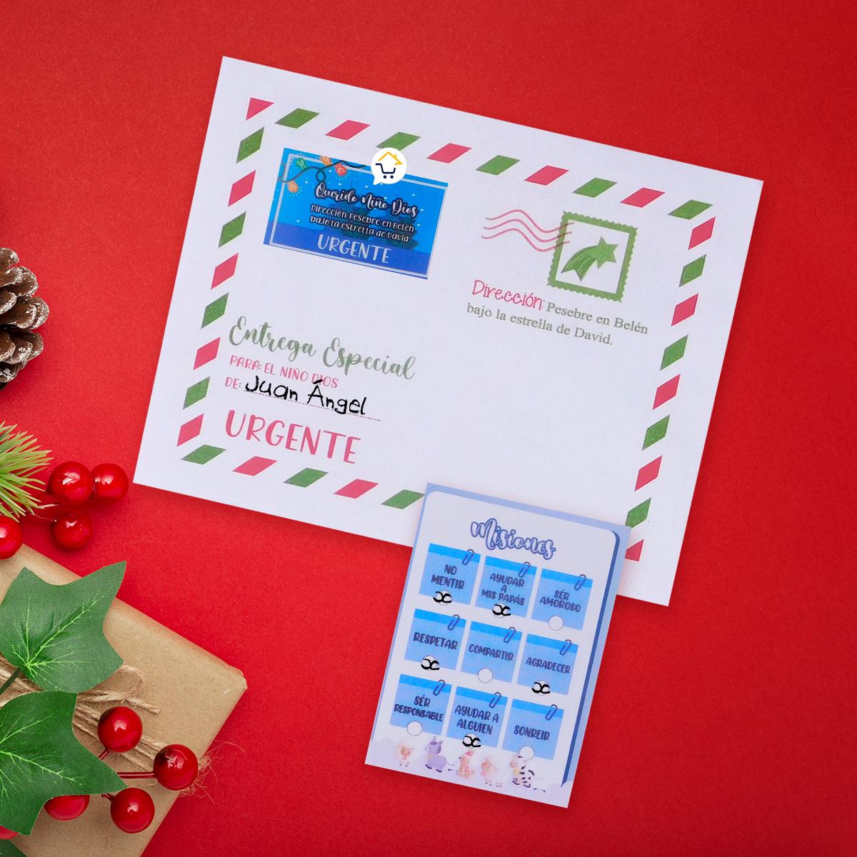 Kit Carta Al Niño Dios y lleva gratis 10 hermosos faroles y 10 velas